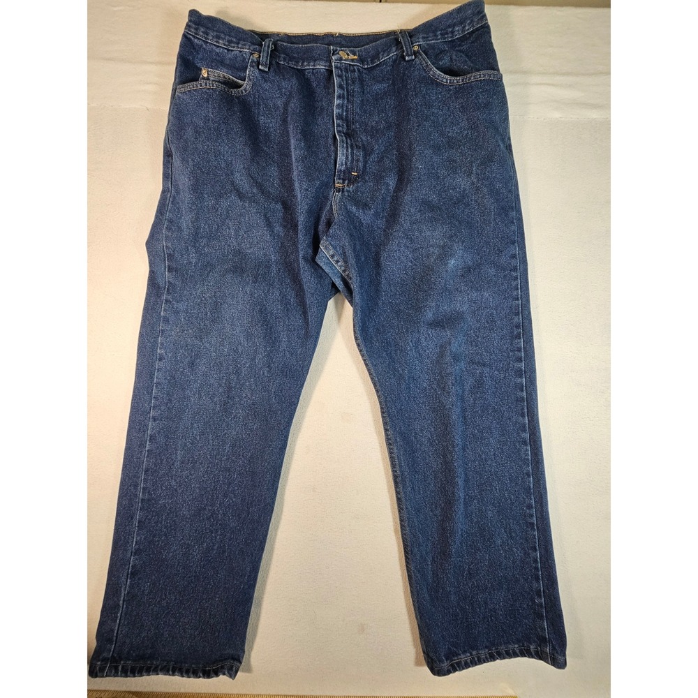 Wrangler‎ Mens Relaxed Fit Dark Wash Denim Jeans 42x30 9760WDR Blue Cotton